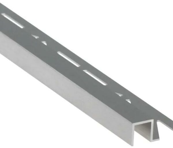 PERFIL ALUMINIO CUADRADO PLATA MATE 12 5mm 2 6m