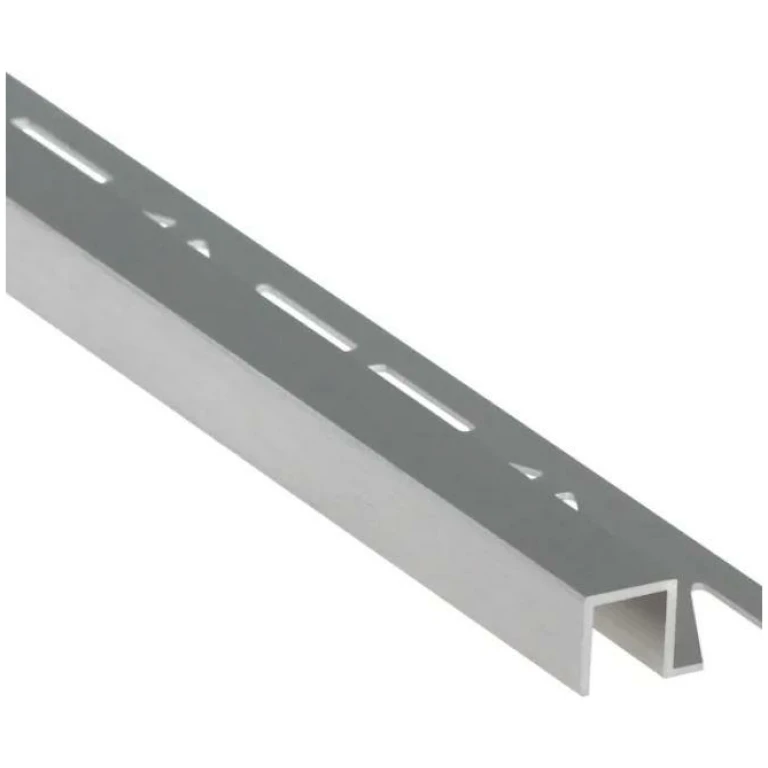 PERFIL ALUMINIO CUADRADO PLATA MATE 12 5mm 2 6m