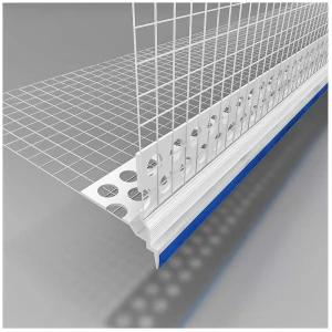 PERFIL GUARDAVIVO GOTERON PVC CON MALLA  