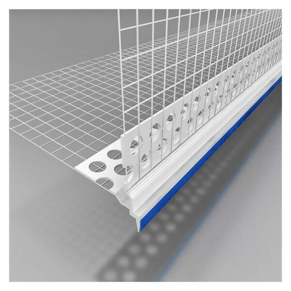 PERFIL GUARDAVIVO GOTERON PVC CON MALLA