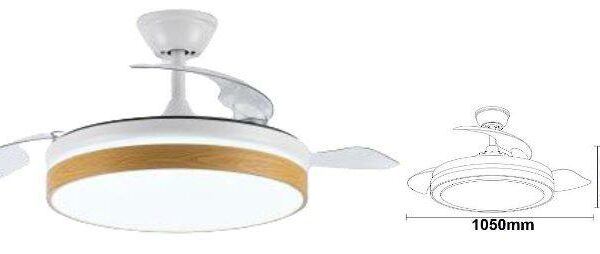 VENTILADOR DC RETRACTIL 30W PLATA